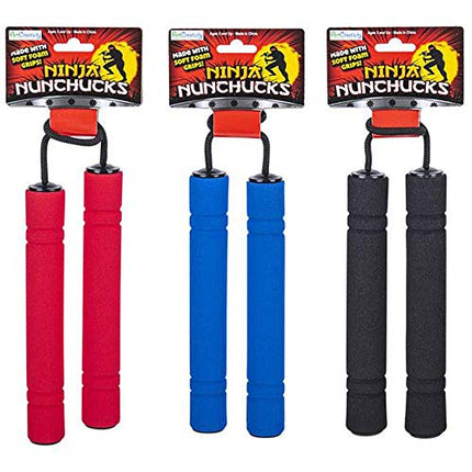 ArtCreativity Foam Toy Nunchucks for Kids in Assorted Colors (Set of 3) Training Nunchucks Toys with Soft Handles, Best Gift for Boys and Girls