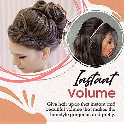 Maxbell Black Fluffy Hair Pad Comb for Women Create Perfect Bangs and Voluminous Hairstyles