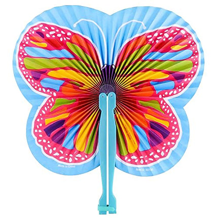 buy ArtCreativity 9.5 Inch Handheld Butterfly Folding Fans - Pack of 12 Foldable Fans in Assorted Colors in India