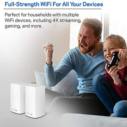 Buy Linksys Velop Mesh Home WiFi System, 3,000 Sq. ft Coverage, 20+ Devices, Speeds up to (AC1300) 1.3Gbps - WHW0102 in India