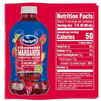 Buy Ocean Spray Strawberry Margarita Cocktail Mixer, Drink Mixer Made with Real Fruit Juice, 32 Fl Oz Bottle in India