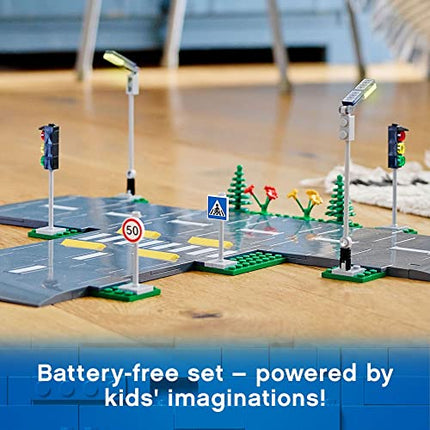 buy LEGO City Road Plates 60304 - Building Toy Set, Featuring Traffic Lights, Trees, Glow in The Dark in India