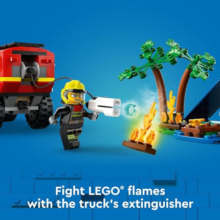 Buy LEGO City 4x4 Fire Truck with Rescue Boat Toy for Kids Ages 5 and Up, Pretend Play Toy for Boys in India