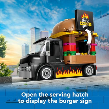 buy LEGO City Burger Truck Toy Building Set, Fun Gift for Kids Ages 5 Plus, Burger Van and Kitchen in India