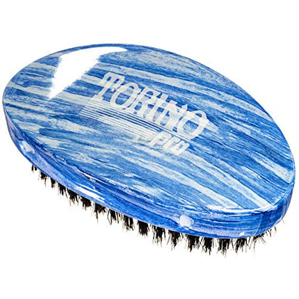 Torino Pro Medium Wave Brush #19 - Curve Palm Medium Hair brush for 360 Waves- 100% medium boar bristle Curved Hair brush for men