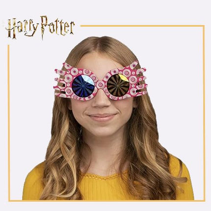 Sun-Staches Luna Lovegood Official Wizarding World Sunglasses Costume Accessory UV400 Lenses, Pink Frame Mask, One Size Fits Most
