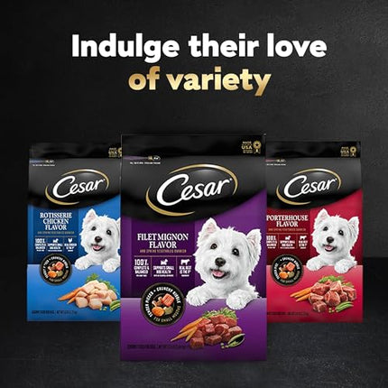 Buy CESAR Small Breed Adult Dry Dog Food Filet Mignon Flavor with Spring Vegetables Garnish Dog Kibble, 12 lb. Bag in India India