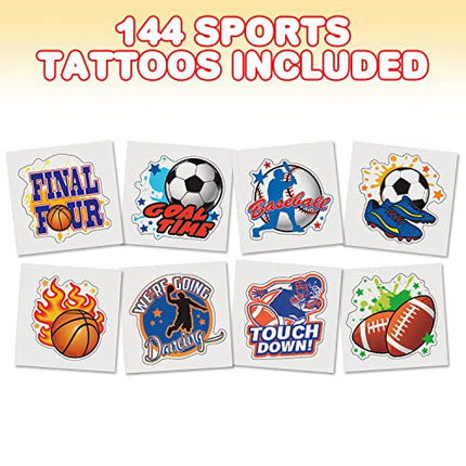 buy ArtCreativity Sports Temporary Tattoos for Kids - Bulk Pack of 144 in Assorted Designs, Non-Toxic in India