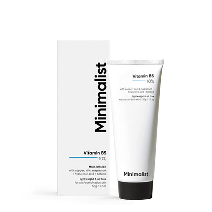 Buy Minimalist 10% Vitamin B5 Face Moisturizer for Oily, Combination & Acne Prone Skin | Oil Free Fast Acting Gel in India
