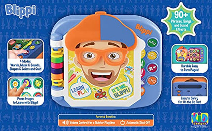 eKids Blippi Book, Toddler Toys with Built-in Preschool Learning Games, Educational Toys for Toddler Activities for Fans of Blippi Toys and Gifts(Multi Color)