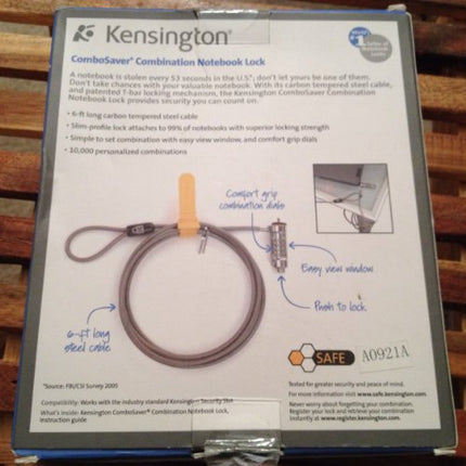 Kensington K64561US ComboSaver Combination Notebook Computer Lock