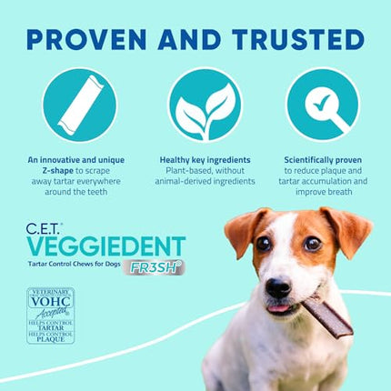 Buy Virbac CET VEGGIEDENT FR3SH Tartar Control Chews for Dogs, Small, Beef, 1.1 pounds in India India