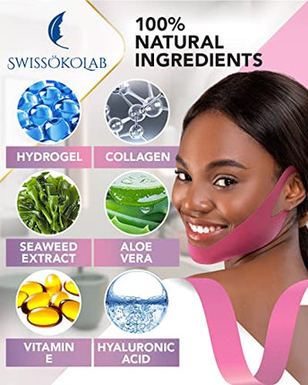 buySWISSÖKOLAB V shape lifting up Face Mask Chin Up Patch Double Chin Reducer Chin Contour Tightening in India