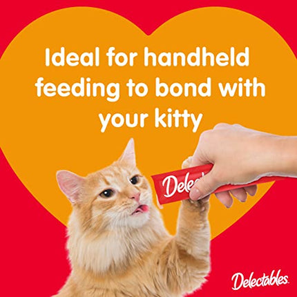 Hartz Delectables Squeeze Up Interactive Lickable Wet Cat Treats for Adult & Senior Cats, Tuna & Salmon, 4 Count(Pack of 8)