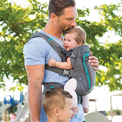 Infantino Carry On Carrier - Ergonomic, Expandable, face-in and face-Out, Front and Back Carry for Newborns and Older Babies 8-40 lbs