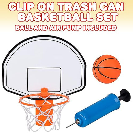 buy ArtCreativity Trash Can Basketball Set, Includes Clip-On Hoop with Backboard, Inflatable Ball and Pu in India