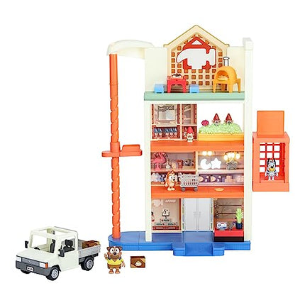 buy Bluey Hammerbarn Shopping Center Mega Set, 4 Level, 22" Tall Playset with Working Lift and Trolley in india