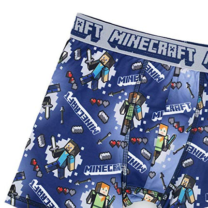 Minecraft boys Underwear Multipacks Boxer Briefs, Minecraft7pkath Bxrbr, 8 US
