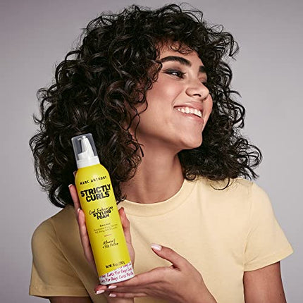 Marc Anthony Strictly Curl Enhancing Styling Foam , Extra Hold - Vitamin E & Silk Proteins Transforms Frizzy Hair to Full , Shiny , Defined Curls - Sulfate-Free Anti-Frizz Mousse Product