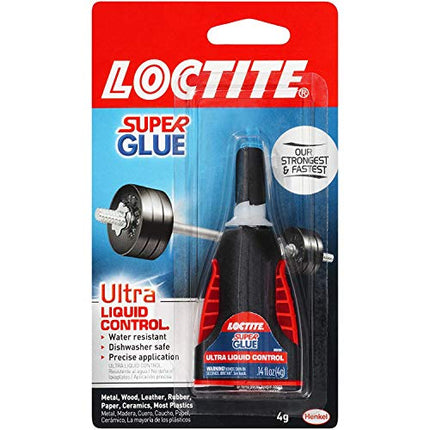 Loctite Super Glue, Ultra Liquid Control 0.14 oz (Packs of 10)