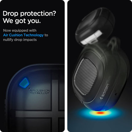 Spigen Rugged Armor Designed for Galaxy Buds FE (2023) / Galaxy Buds2 Pro (2022) / Buds 2 (2021) / Buds Pro (2021) / Buds Live (2020) Shockproof Protective Cover - Matte Black