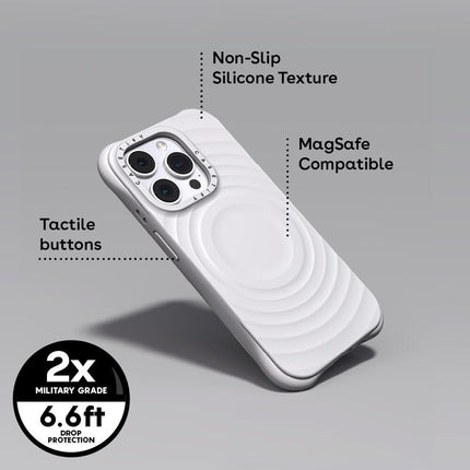 Buy CASETiFY Ripple iPhone 15 Pro Case [2X Military Grade Drop Tested/Wave Textured/Compatible with Magsafe] - White in India