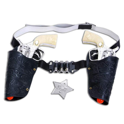 Buy Cowboy Toy Gun Holster and Belt 9 Piece Set for Kids in India.