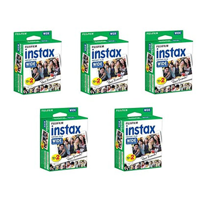 Buy Fujifilm Instax Wide Instant Films for Fuji Instax Wide 210 200 100 300, Pack of 5 in India.