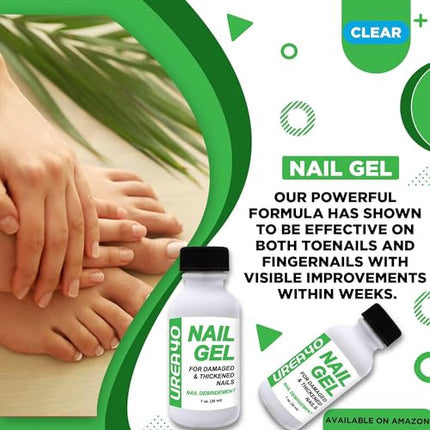 Urea Nail Gel - Strengthens & Softens Nails, Quick-Dry Formula Urea Cream 40 Percent for Feet Maximum Strength - Ideal for Fingernails & Toenails 1OZ. Trusted by Professionals (Made in USA)