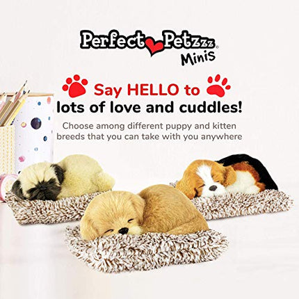 Perfect Petzzz - Mini Baby Golden Retriever, Stuffed Animals for Girls and Boys, Dog Toys for Kids and Elderly, Battery-Operated Live Pet Toys, Companion Realistic Dog Calming Toys with Synthetic Fur
