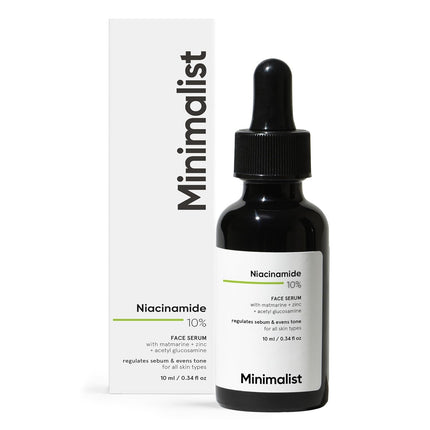 buy Minimalist 10% Niacinamide Face Serum for Acne Control & Oil Balancing with Zinc | Reduces Sebum & P. in India