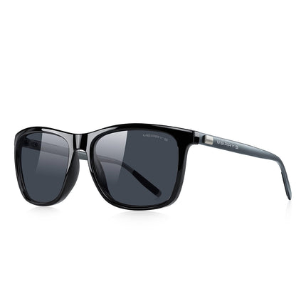 MERRY'S Unisex Polarized Aluminum Sunglasses Vintage Sun Glasses For Men/Women S8286 (Black, 56)