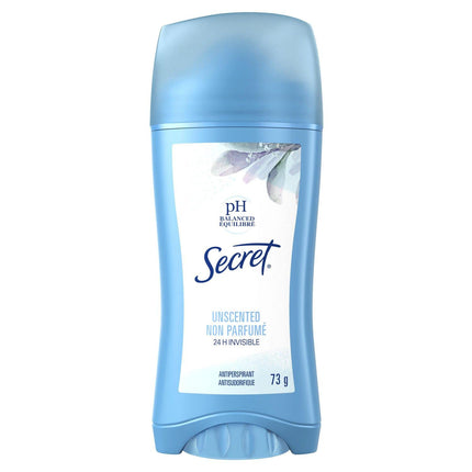 Secret Anti-Perspirant Deodorant Invisible Solid Unscented 2.60 oz (Pack of 4)