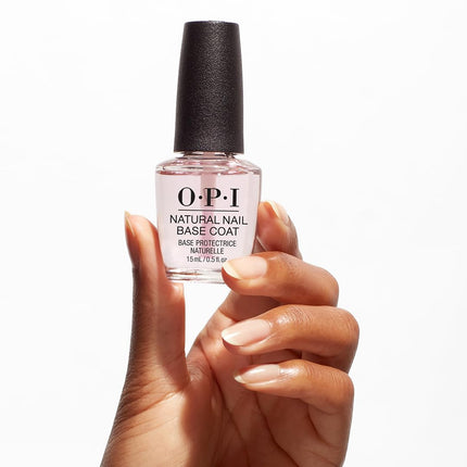 OPI Natural Nail Base Coat, Nail Polish Base Coat, 0.5 fl oz