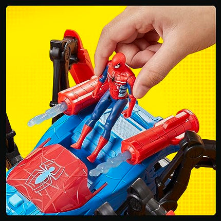 Marvel Spider-Man Car Playset with Blast Feature and Action Figure for Kids Ages 4 and Up