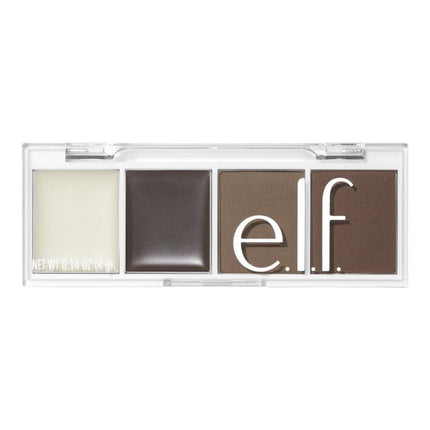 e.l.f. Bite-Size Brow, Mini Brow Quad with Ultra-Pigmented Waxes & Powders, Eyebrow Grooming & Makeup Kit, Neutral Brown, 0.14 Oz