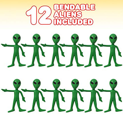 Buy ArtCreativity Bendable Alien Figures, Set of 12 Flexible Men, Birthday Party Favors for Boys and Girls in India