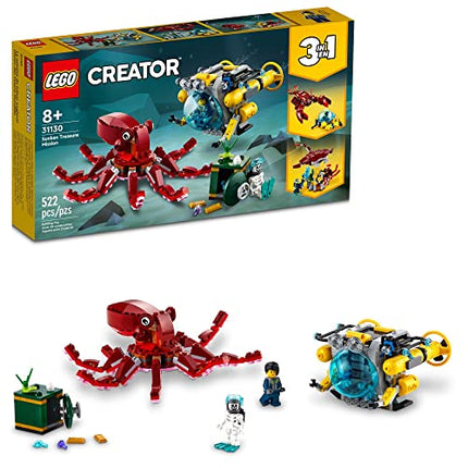 buy LEGO Creator 3 in 1 Sunken Treasure Mission Submarine Toy in India