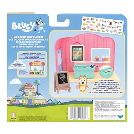 BLUEY Mini Playsets Ice Cream Shop Playset | Includes Articulated Bingo Figure and Accessories