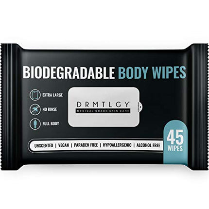 Buy DRMTLGY Body and Face Shower Wipes for Women and Men - 45 Wipes in India.