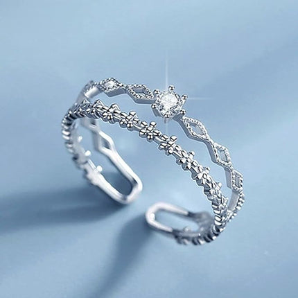 Maxbell Adjustable Finger Ring for Women - Elegant Multi-Layered Design, Versatile Fashion Accessory