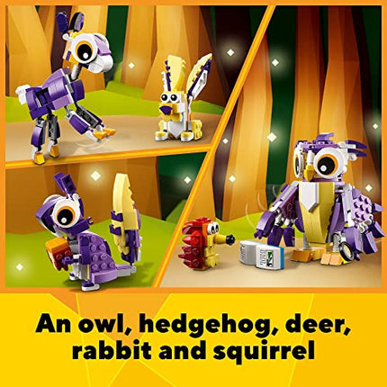 buy LEGO Creator 3 in 1 Fantasy Forest Creatures Woodland Animal Toys Set Transforms from Rabbit to Owl in India