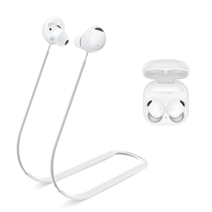WOFRO Anti-Lost Strap for Galaxy Buds 2 Pro (2022), Sports Soft Silicone Lanyard Accessories Compatible with Samsung Galaxy Buds Pro 2 True Wireless Bluetooth Earbuds Neck Rope (White)