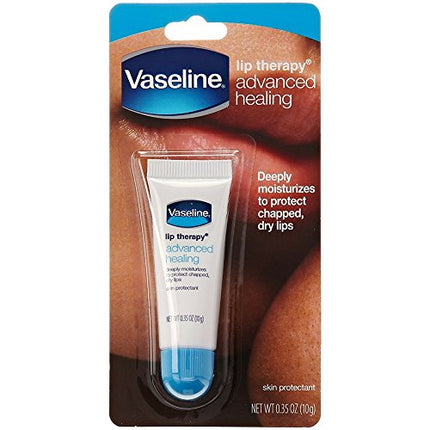 Vaseline Lip Therapy Petroleum Jelly, Advanced Formula 0.35 oz (12 pack)