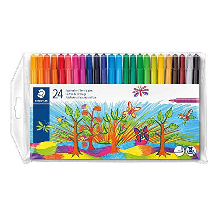 Buy Staedtler Washable Felt Tip Markers for Kids, Ideal for Coloring & Drawing, 24 Pack, 325 WP24 in India India