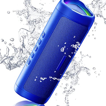 Bluetooth Portable Wireless Speakers with HD Sound, IPX5 Waterproof, Up to 24H Playtime, TWS Pairing, BT5.3, for Home/Party/Outdoor/Beach, Electronic Gadgets, Birthday Gift (Blue)