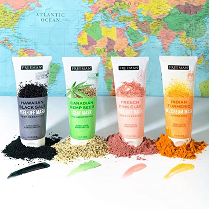 buy Freeman Exotic Blends Face Mask Variety Set with Clay, Peel-Off, Gel, & Cream Facial Masks in India