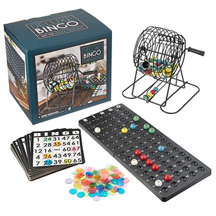 buy Royal Bingo Supplies Deluxe Bingo Game + Free Expansion Set 50 Premium Cards, 300 Vibrant Chips, 75 in India