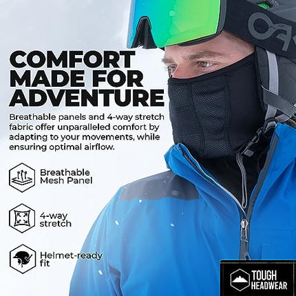 Buy Tough Headwear Winter Face Mask & Ski Mask Neck Gaiter - Cold Weather Half Balaclava - Tactical Neck Warmer for Men & Women in India