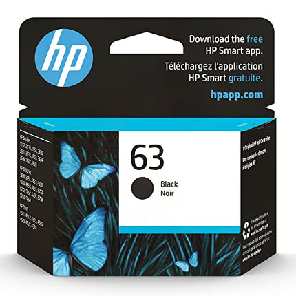 Buy HP 63 Black Ink Cartridge | Works with HP DeskJet 1112, 2130, 3630 Series; HP ENVY 4510, 4520 Se in India